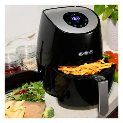 monzana® Forró levegős sütő FRYER 1 fekete - 9 az 1-ben érintőképernyővel 1485 W 3,6 l