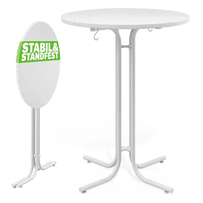 Casaria® Összecsukható bárasztal Ø70 cm - fehér