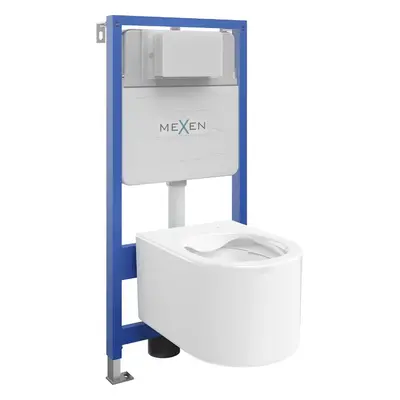 Mexen Fenix Slim, rejtett modullal és felfüggesztett WC Sofia, fehér, 6103354XX00