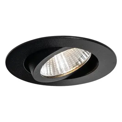 Beépített spotlámpa fekete 6,8 cm, LED-del 750 lm, szabályozható, IP23 - Gaius