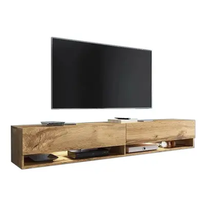 MENDES A 180 TV asztal, 180x30x32, Wotan tölgy, LED nélkül