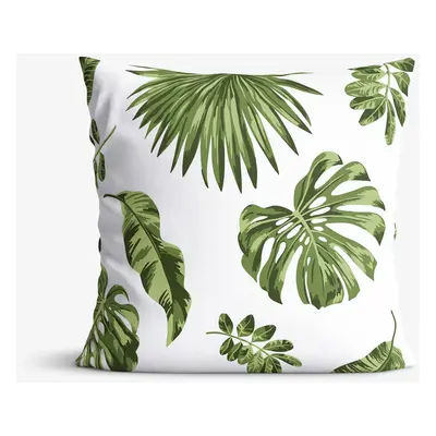 Goldea pamut párnahuzat - monstera levelek 45 x 45 cm