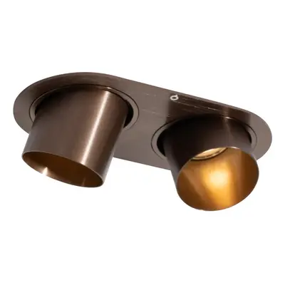 Kerek beépíthető spotlámpa sötét bronz GU10 50 mm 2-fényes - Installa