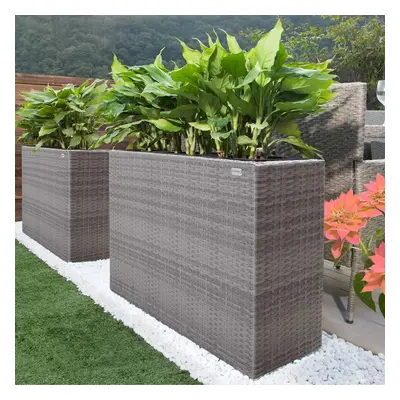 Casaria® Virágcserép 95x27x60cm - szürke