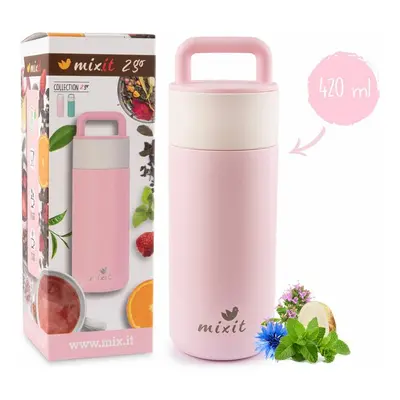 Mixit 2go - termosz teaszűrővel 420 ml (pink)