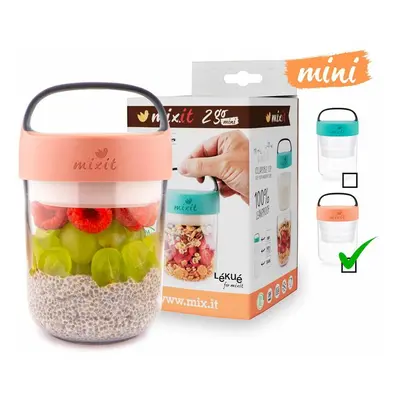 Mixit 2go mini - uzsonnás doboz 400 ml (pasztell rózsaszín)