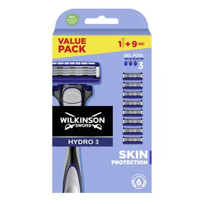 Wilkinson Sword Hydro 3 Skin Protection + 9 db fej