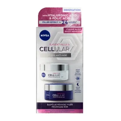 Nivea Cellular Filler Hyaluron feszesítő nappali + éjszakai krém 2x50ml duopack