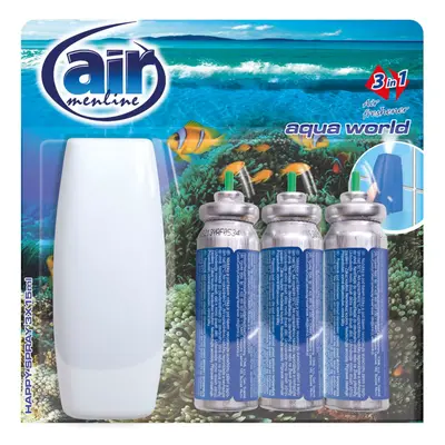 Air Menline Aqua World légfrissítő, tartalék utántöltő 3 db + GÉP