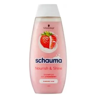 Schauma Nourish & Shine Eper-mandulatejes sampon sérült hajra 400 ml