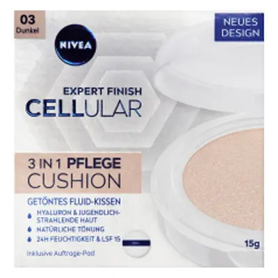 Nivea Hyaluron Cellular Filler 3 az 1-ben ápoló tonizáló krém smink szivacsban 03 Sötét 15 g