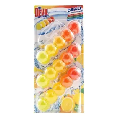 Dr. Devil WC Bicolor 5ball függesztett WC blokk Lemon 3 x 35 g