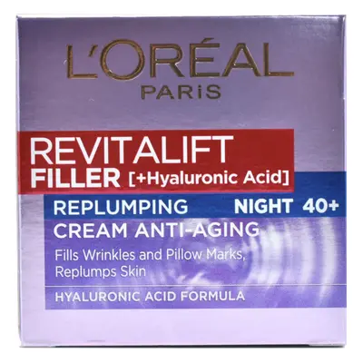 L&#39;Oréal Revitalift Filler Anti-aging Cream SPF50 éjszakai bőrkrém 50 ml