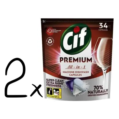 Cif Premium Clean All in 1 Regular Mosogatógép kapszula 68 db