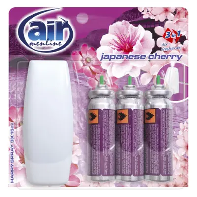 Air Menline Japanese Cherry Happy Freshener utántöltő utántöltő 3 x 15 ml spray 1+ GÉP