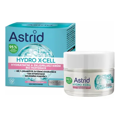 Astrid Hydro X-Cell hidratáló és nyugtató krém parfüm nélkül érzékeny bőrre 50 ml