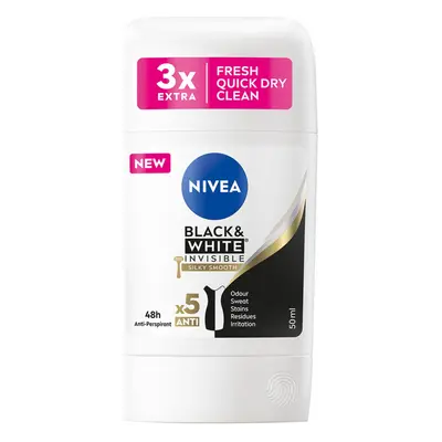 Nivea Black & White Invisible Silky Smooth AP stick 50 ml