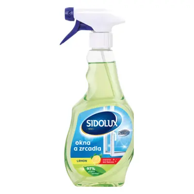 Sidolux Window Nano Code Lemon üvegablakokhoz és tükrökhöz Nano technológiás permetezővel 500 ml