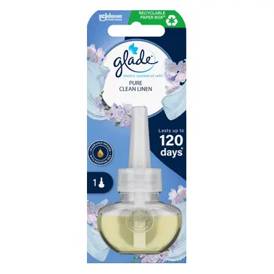 Glade Electric Scented Oil Pure Clean Linen - Tiszta lenvászon illatú folyékony töltelék elektro