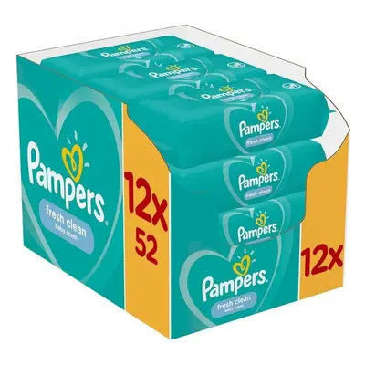 Pampers Fresh Clean nedves törlőkendő gyerekeknek 12 x 52 db