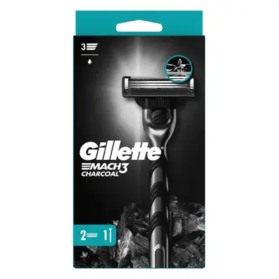 Gillette Mach3 Charcoal gép + 2 fej