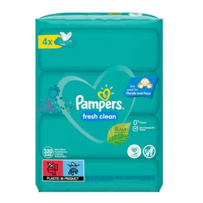 Pampers törlőkendő Fresh Clean XXL 4x80 db