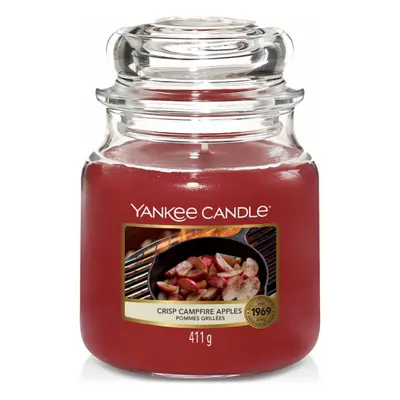 Illatos gyertya Yankee Candle Crisp Campfire Apples Classic Medium 411g