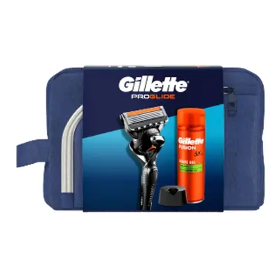 Gillette gépkészlet + pótfej + gél 200 + táska + állvány