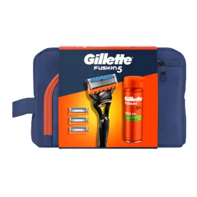 Gillette (gép + 4 tartalék fej + gél 200 ml + zacskó)