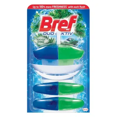 Bref Duo Aktiv Pine folyékony WC-blokk komplett 3x 50 ml