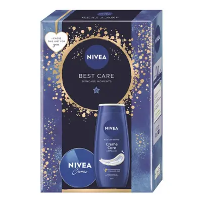 Nivea Best Care Creme Care ápoló tusfürdő 250 ml + Nivea Creme krém alapápoláshoz 75 ml, kozmeti