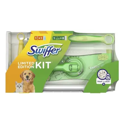 Swiffer 2 az 1-ben készlet felmosó + tartalék padlópor 8 db + kis fogantyú + porszívó 1 db készl