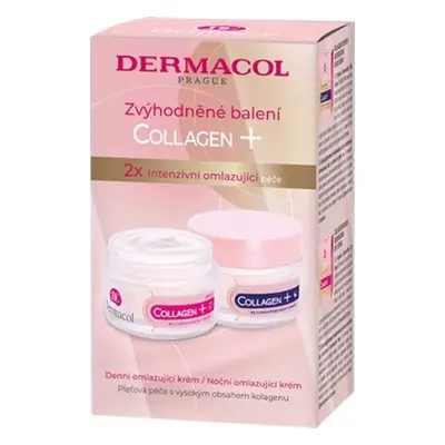 Dermacol Collagen+ nappali bőrápoló Collagen+ Fiatalító SPF10 50 ml + éjszakai bőrápoló Kollagén