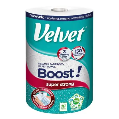 PAPÍRtörölköző VELVET BOOST 3 VR 150 db. 1 db