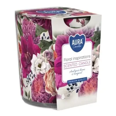 Aura Bispol illatos gyertya üvegben Floral Inspirations 100g