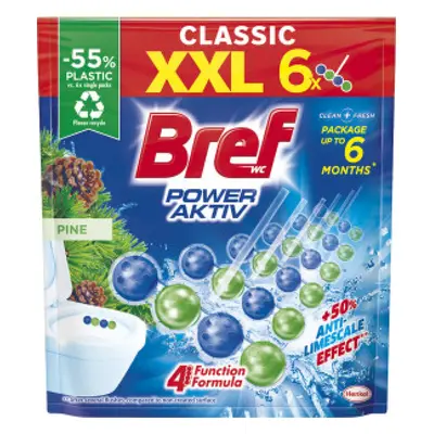 Bref Power Activ WC blokk Fenyő 6x50 g XXL CSOMAG