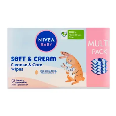 Nivea Baby Soft & Cream Wipes 4 x 57 db