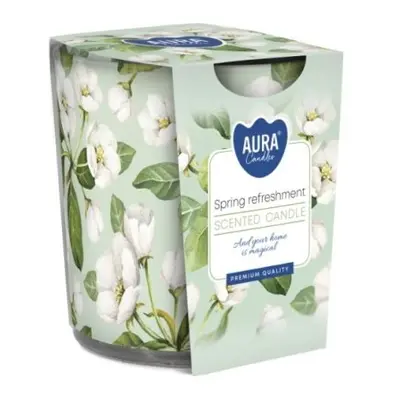 Aura Bispol illatos gyertya üvegben Spring Refreshment 100g