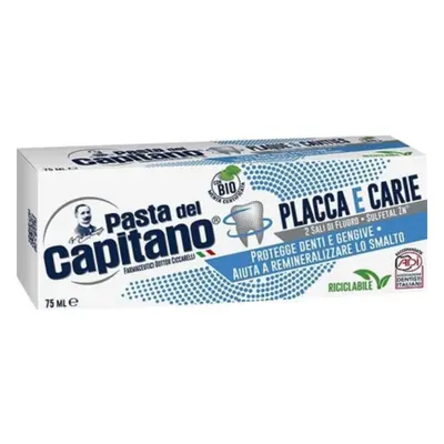 Pasta del Capitano Placca e Carie foglepedék és fogszuvasodás ellen BIO mentával 75 ml