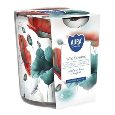 Aura Bispol illatos gyertya üvegben Wild Flowers 100g