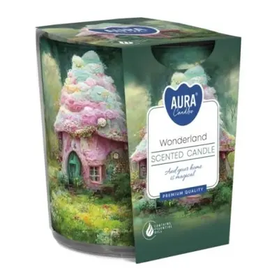 Aura Bispol illatos gyertya üvegben Wonderland 100g