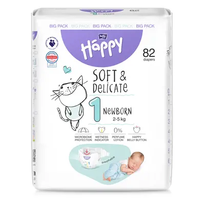 Bella HAPPY S&D méret 1 Újszülött 2-5 kg 82 db