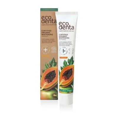 Ecodenta Tanúsított bio fogkrém természetes fehérítő hatással papaya kivonattal 75 ml