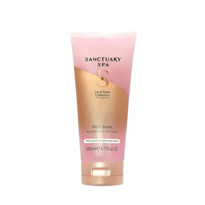 Sanctuary Spa Body peeling liliom és rózsa 200 ml