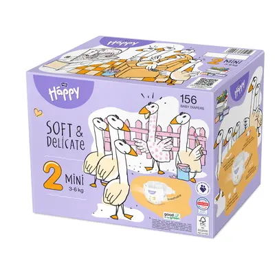 Bella HAPPY S&D 2-es méret Mini 3-6 kg Doboz 78 x 2 db