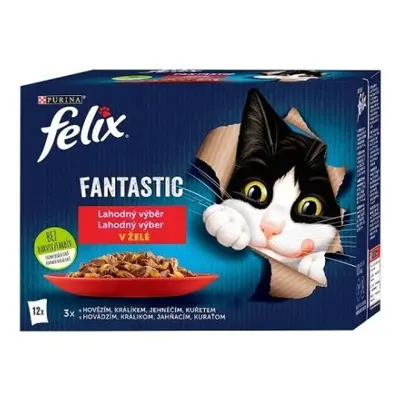 Purina Felix tasakos macska 12x85g - Marha, nyúl, bárány, csirke