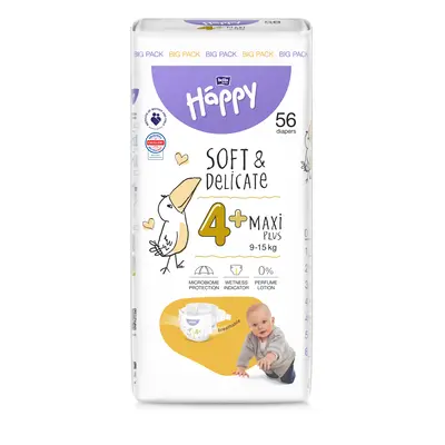 Bella HAPPY S&D 4+ méret Maxi Plus 9-15 kg Big Pack 56 db