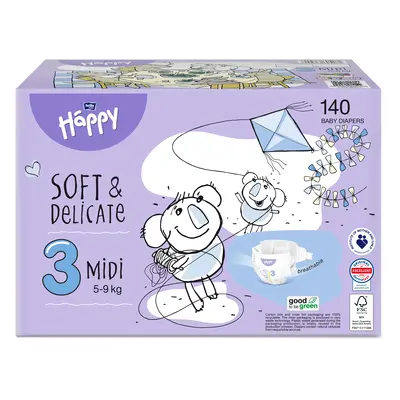 Bella HAPPY S&D 3-as méret Midi 5-9 kg Doboz 70 x 2 db