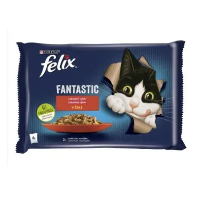 Purina Felix tasakos macska 4x85g - Marha és csirke