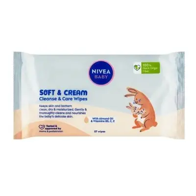 Nivea baba nedves törlőkendők 57 db - Soft & Cream